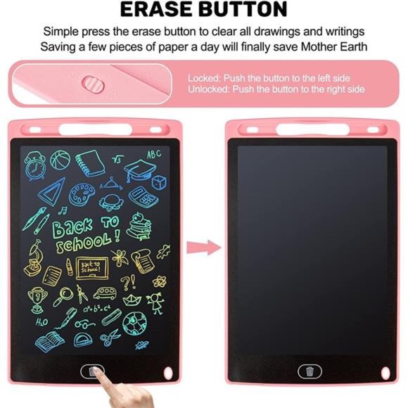 LCD Writing Tablet, 2 Packs Drawing Pads for Kids 3 4 5 6 Years Old 8.5 Inch - Picture 2 of 7